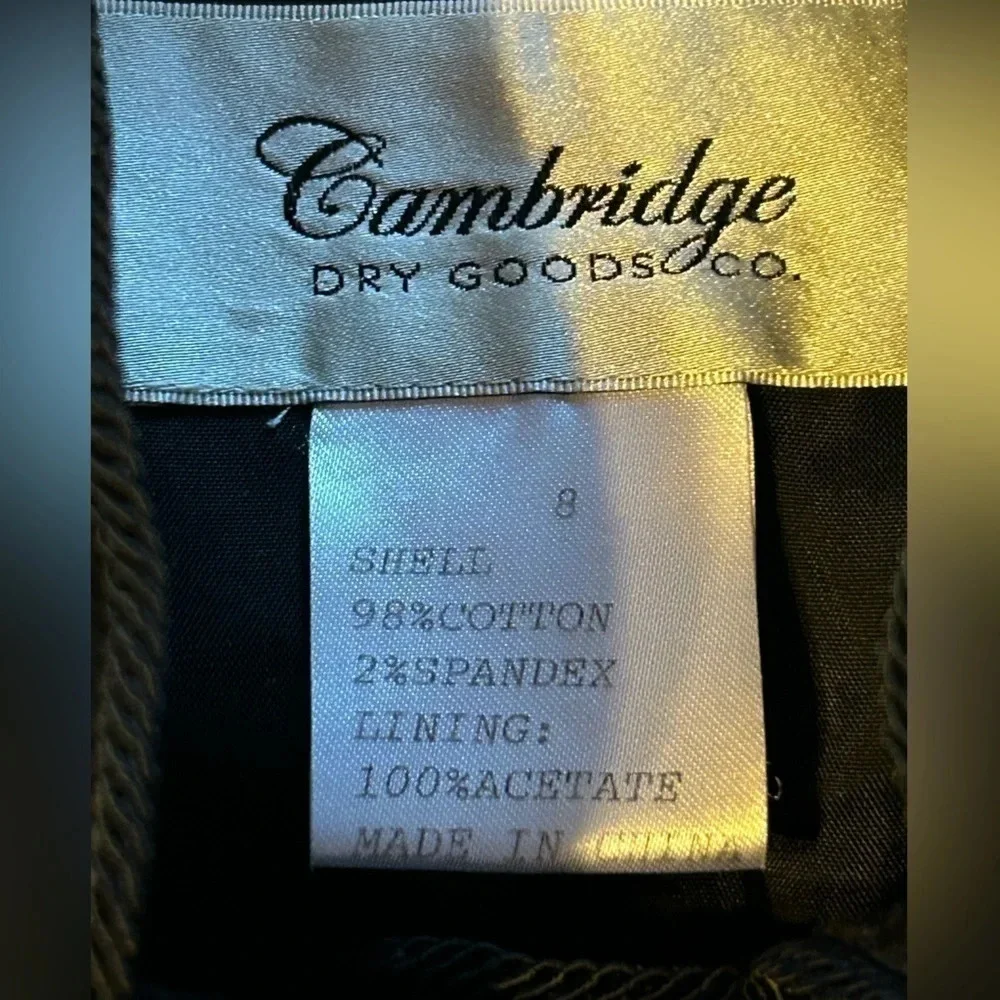 Unique Cambridge Dry goods black jacket coat with flowers floral embellishment